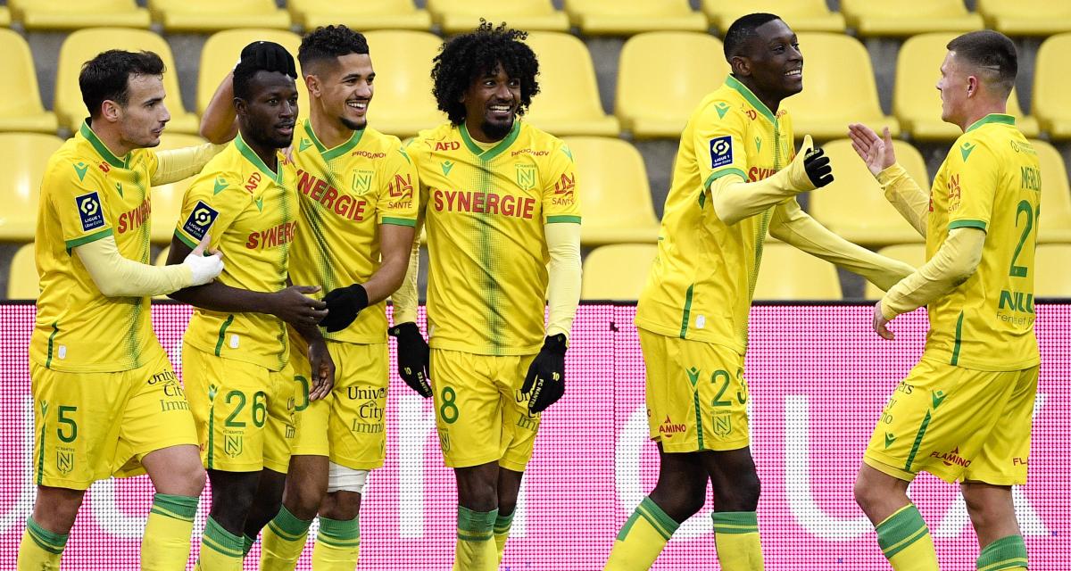 Les joueurs du FC Nantes lors de la 22e journée de Ligue 1.