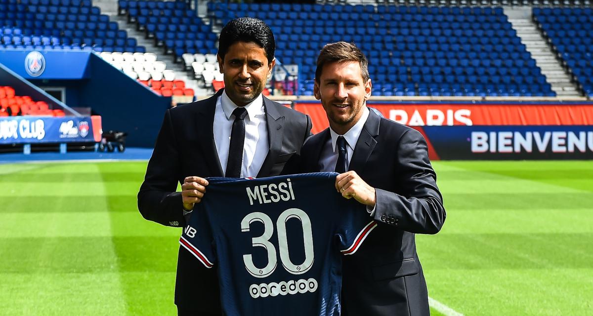 Nasser al-Khelaïfi et Lionel Messi