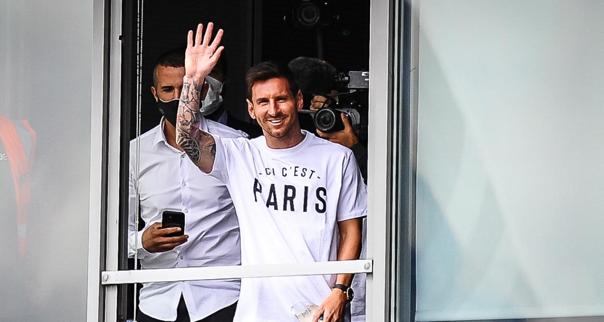 Lionel Messi lors de son arrivée à Paris