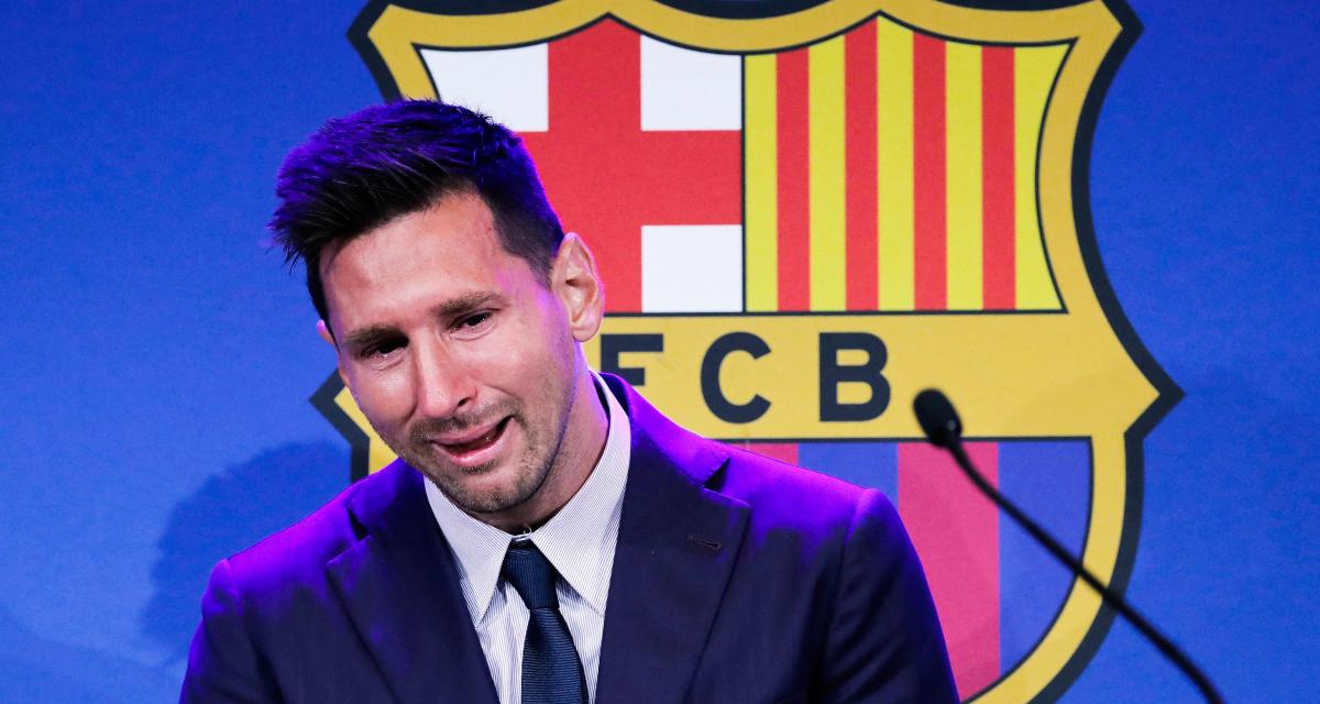 Lionel Messi en pleurs le jour de ses adieux