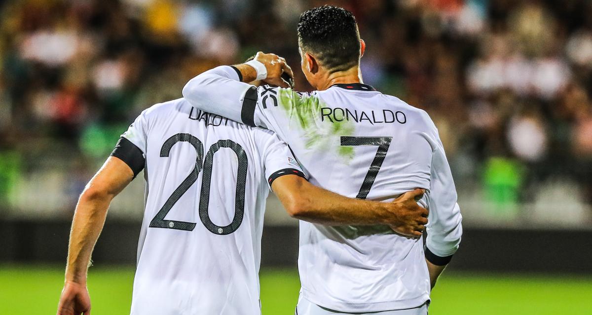 Diogo Dalot et Cristiano Ronaldo
