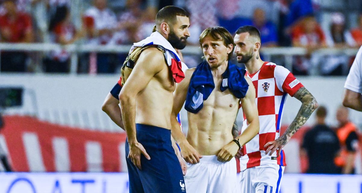 Modric et Benzema après Croatie - France en Ligue des Nations
