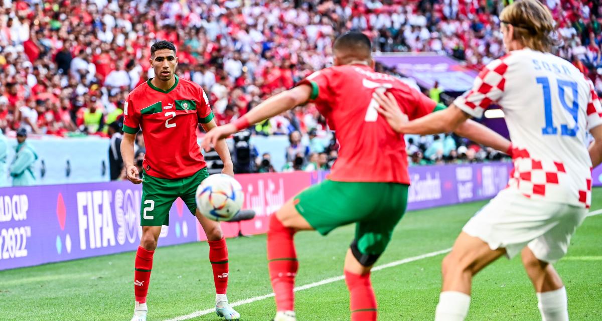 Hakimi avec le Maroc contre la Croatie en CDM 