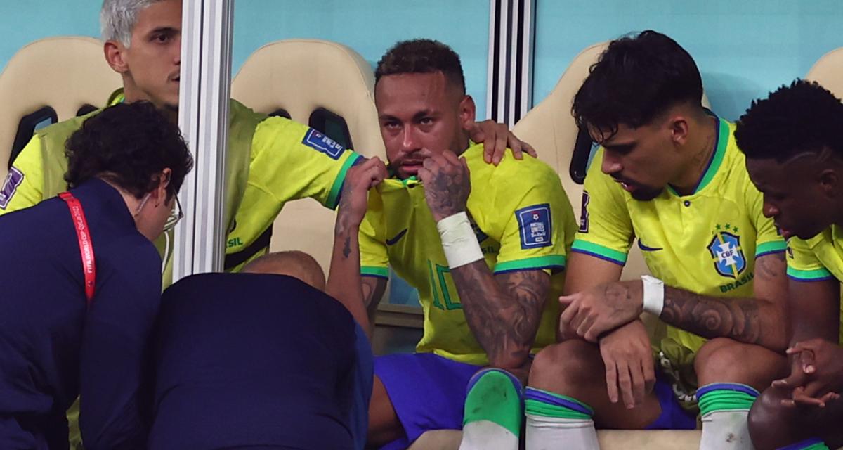 Neymar lors de sa sortie contre la Serbie