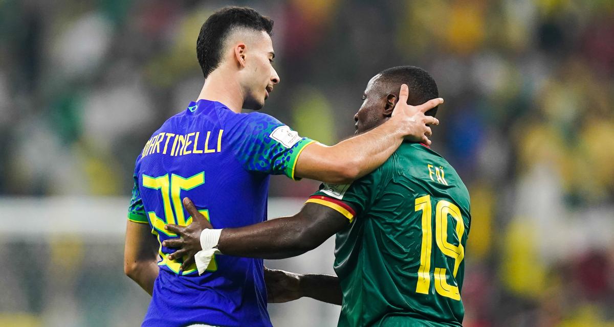 Martinelli avec le Brésil face au Cameroun 