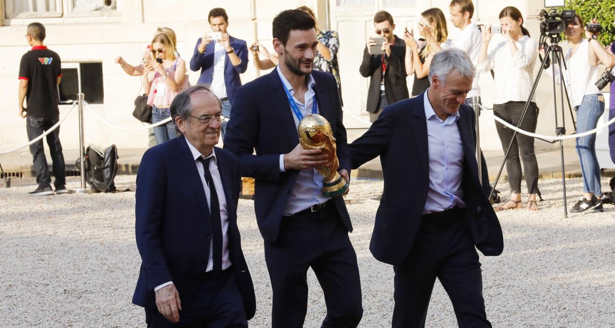 Noël Le Graët, Hugo Lloris et Didier Deschamps