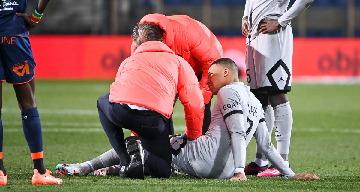 Kylian Mbappé blessé lors du match à Montpellier