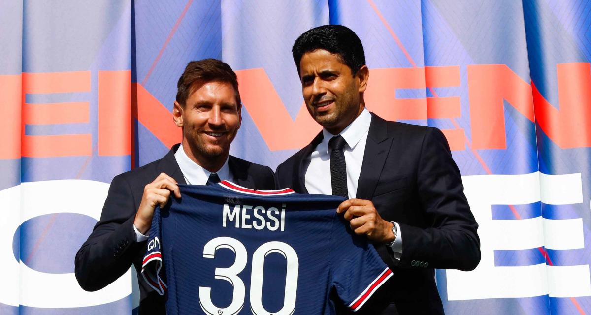Lionel Messi et Nasser al-Khelaïfi