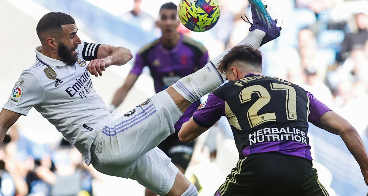 Karim Benzema face à Valladolid 