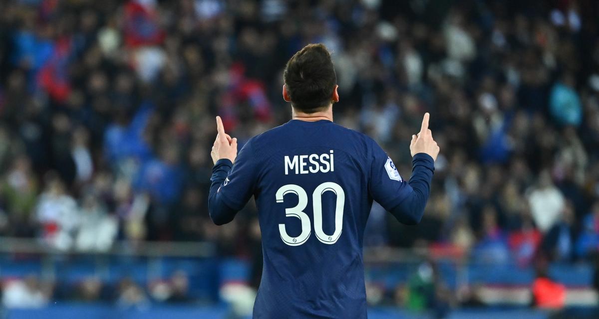 Lionel Messi avec le PSG au Parc des Princes en Ligue 1