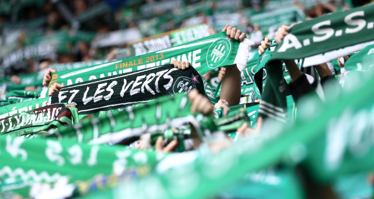 Les supporters stéphanois durant le match face à Metz