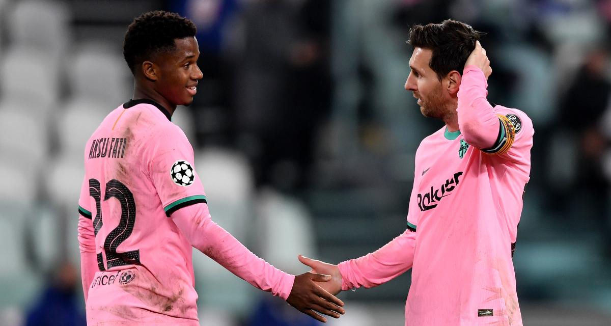 Ansu Fati et Lionel Messi