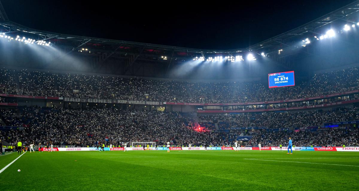 Groupama Stadium lors d'OL - Stade de Reims, 2023