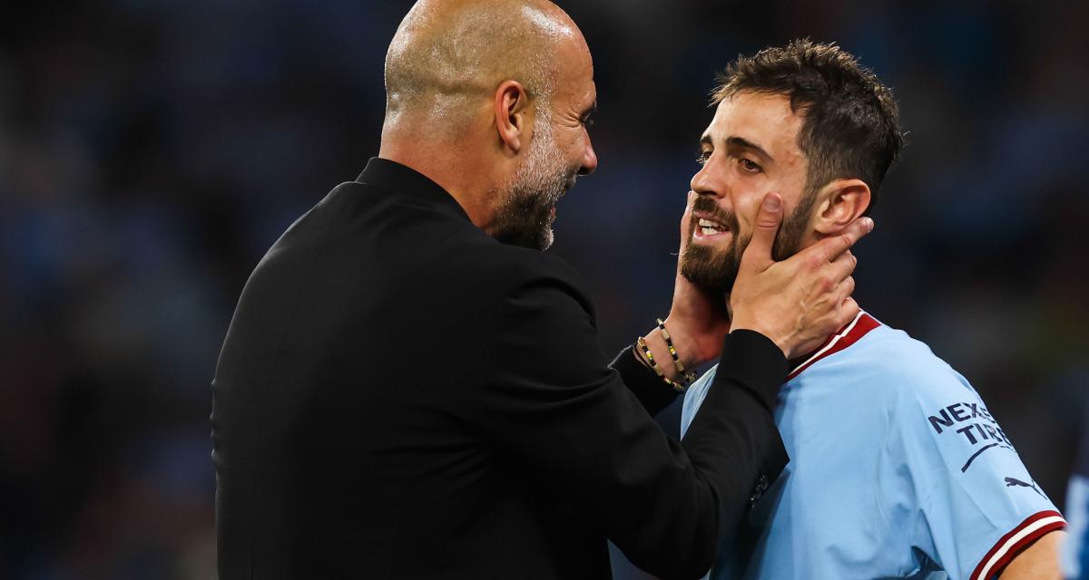 Pep Guardiola et Bernardo Silva