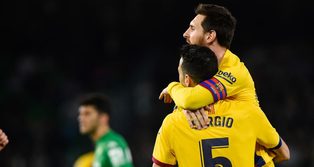 Sergio Busquets et Lionel Messi