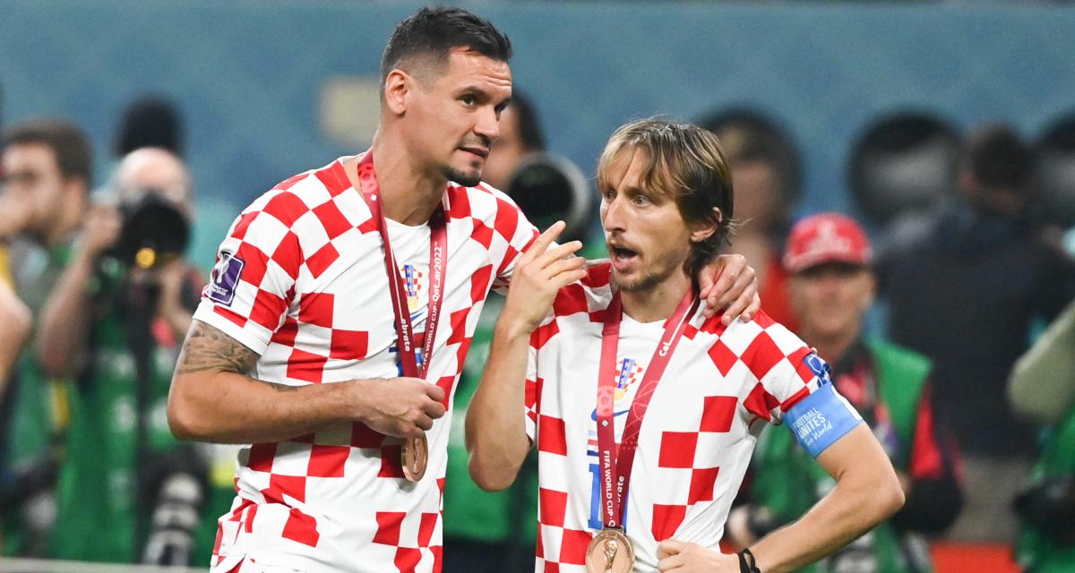 Dejan Lovren et Luka Modric avec la Croatie