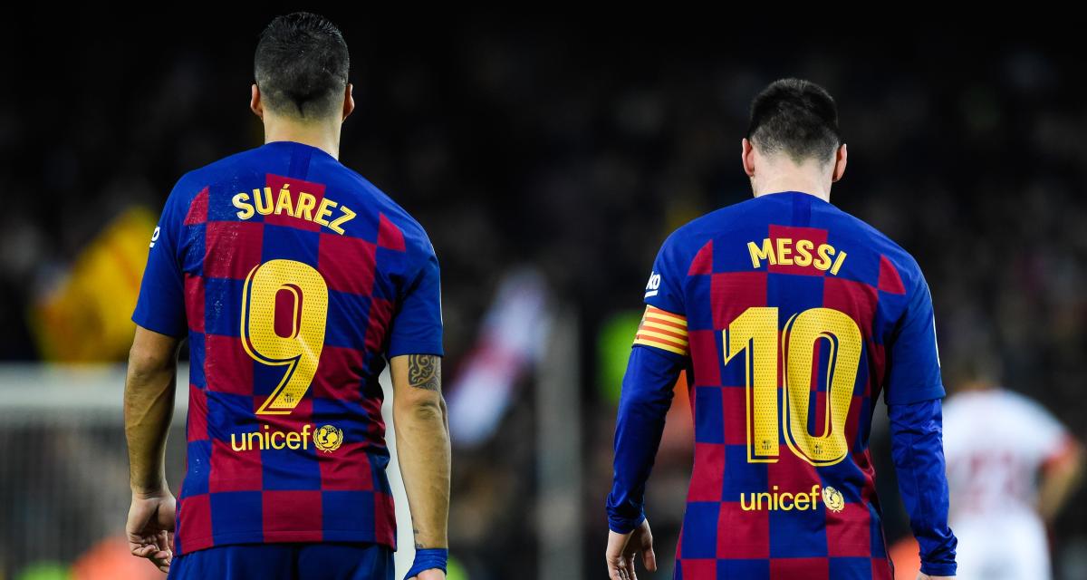 Luis Suarez et Lionel Messi sous le maillot du Barça