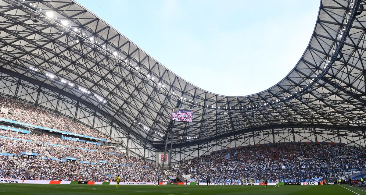 Le vélodrome lors d'OM - Stade de Reims en août 2023