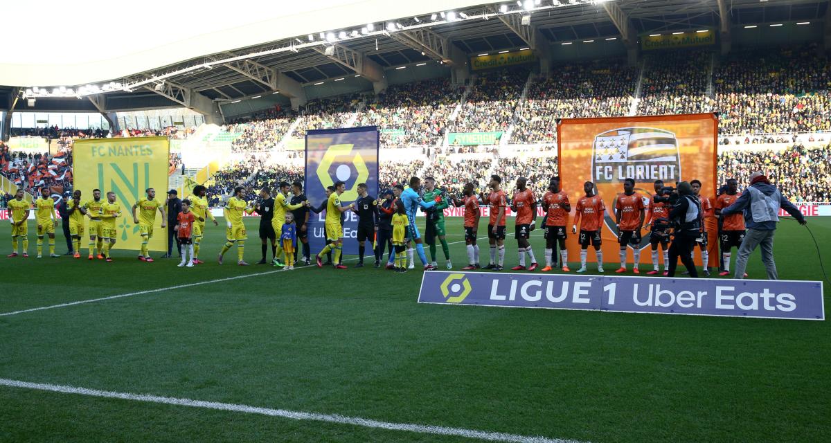 Les joueurs du FC Nantes et de Lorient
