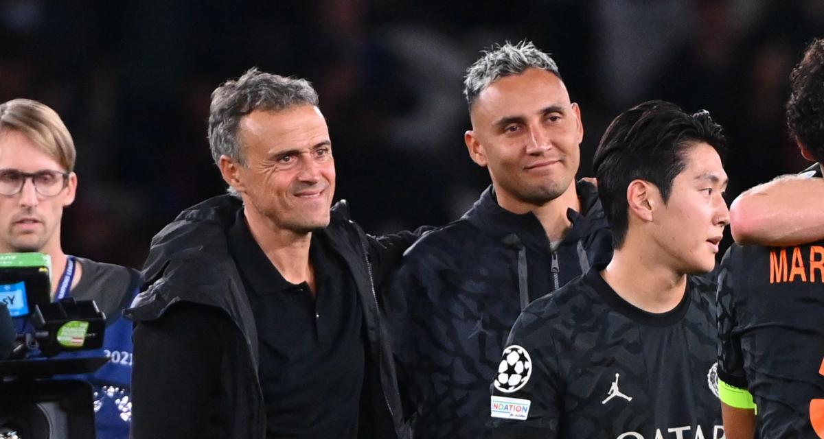 Luis Enrique et Keylor Navas