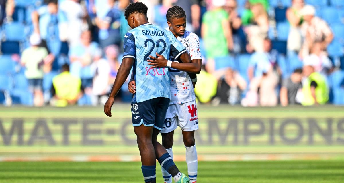 Alan Viriginius (LOSC) aux côtés de Yoann Salmier (Le Havre)