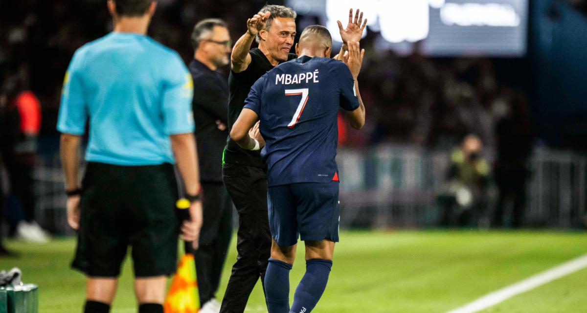 Luis Enrique aux côtés de Kylian Mbappé