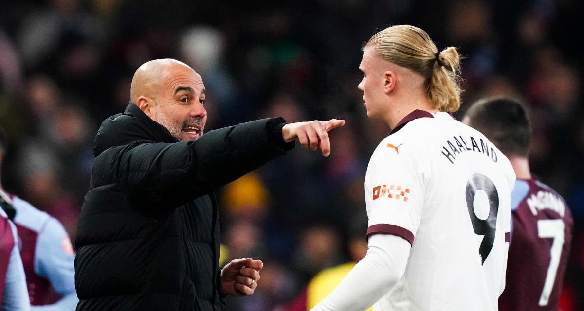 Pep Guardiola et Erling Haaland