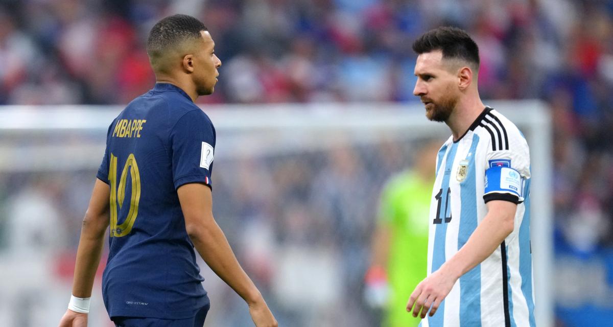 Kylian Mbappé et Lionel Messi lors de la finale de la Coupe du monde 2022