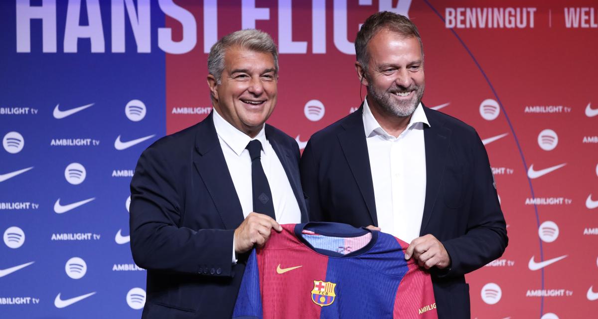 Joan Laporta et Hansi Flick