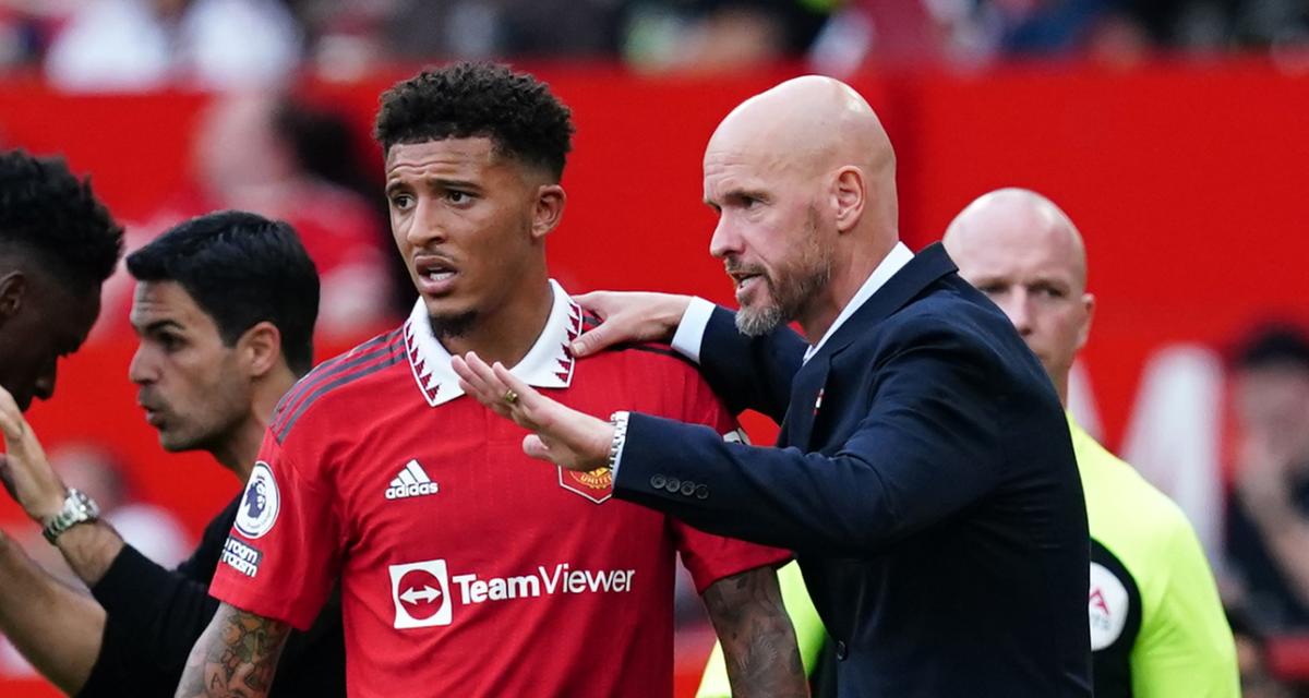 Jadon Sancho et Erik ten Hag