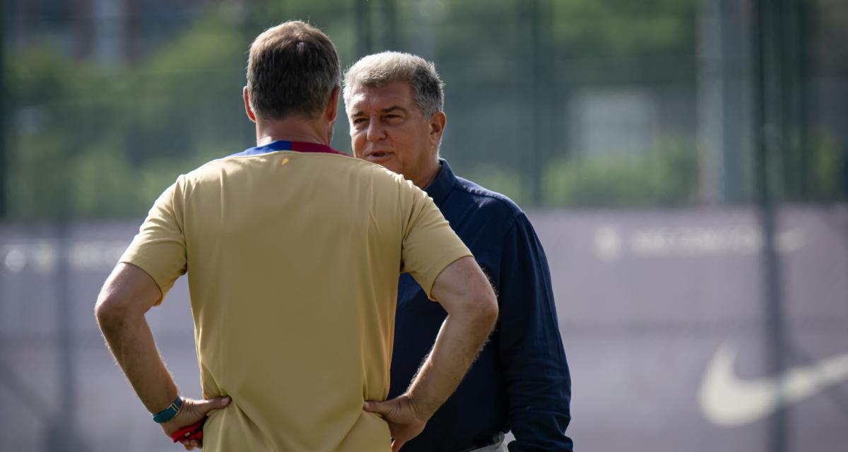 Hansi Flick et Joan Laporta