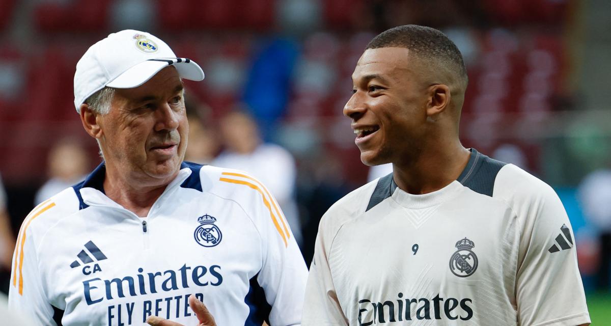 Carlo Ancelotti et Kylian Mbappé