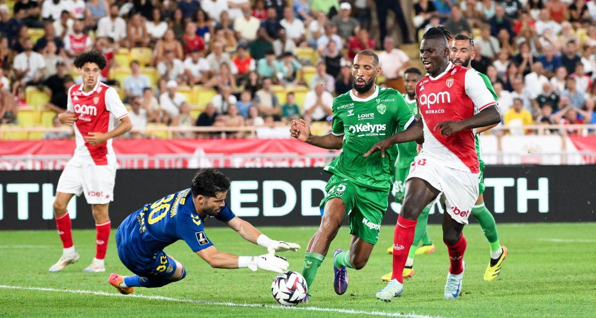 Larsonneur et Abdelhamid lors de Monaco-ASSE