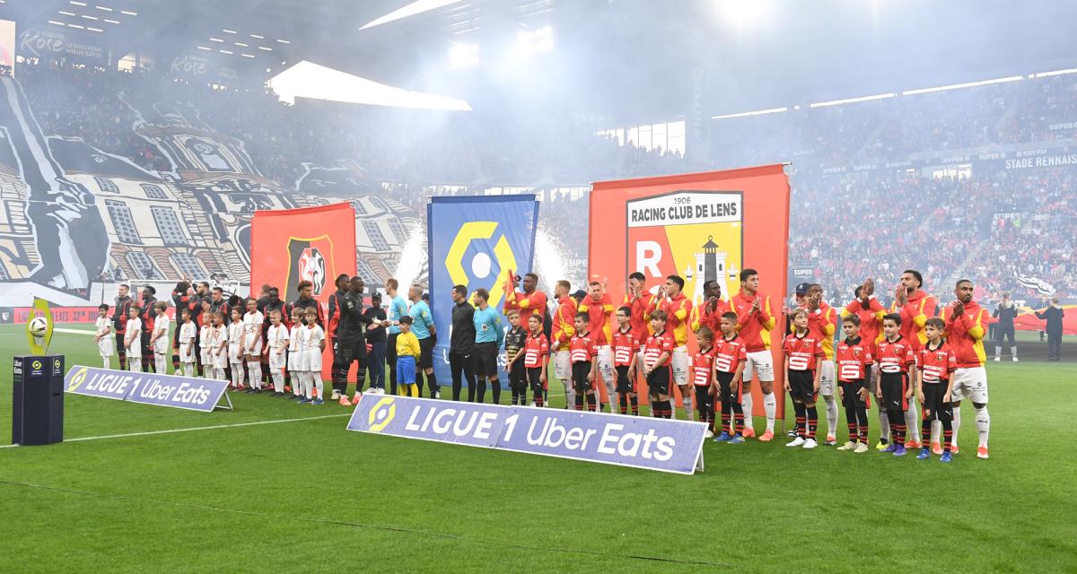 Les joueurs du Stade Rennais et du RC Lens