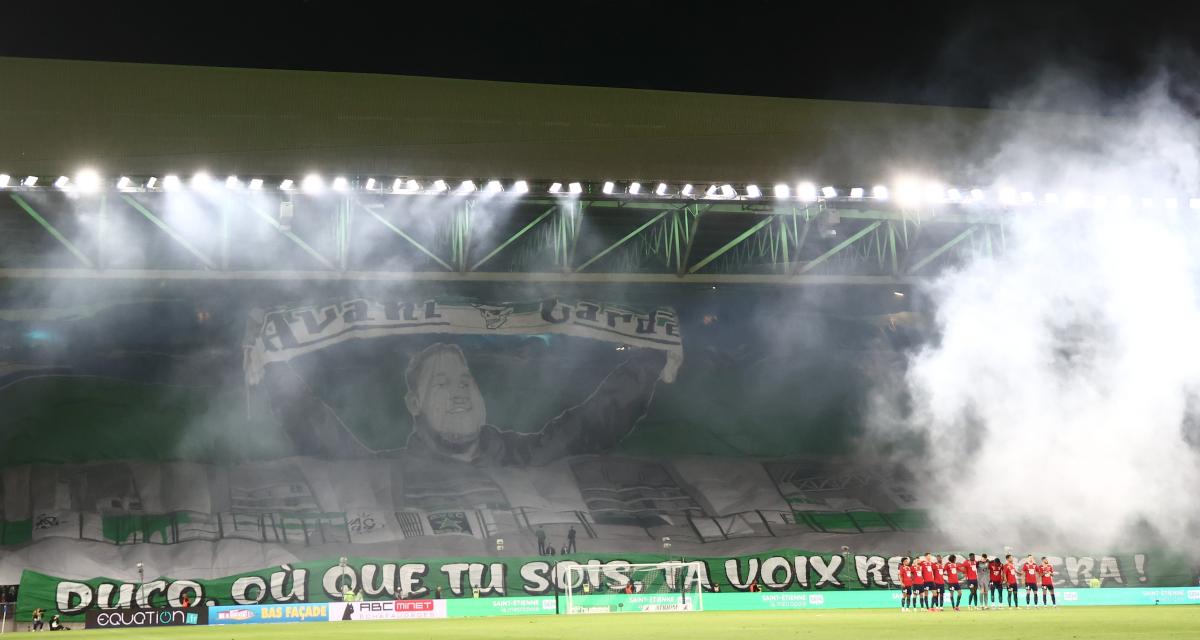 Les ultras de l'ASSE avant le match contre Lille