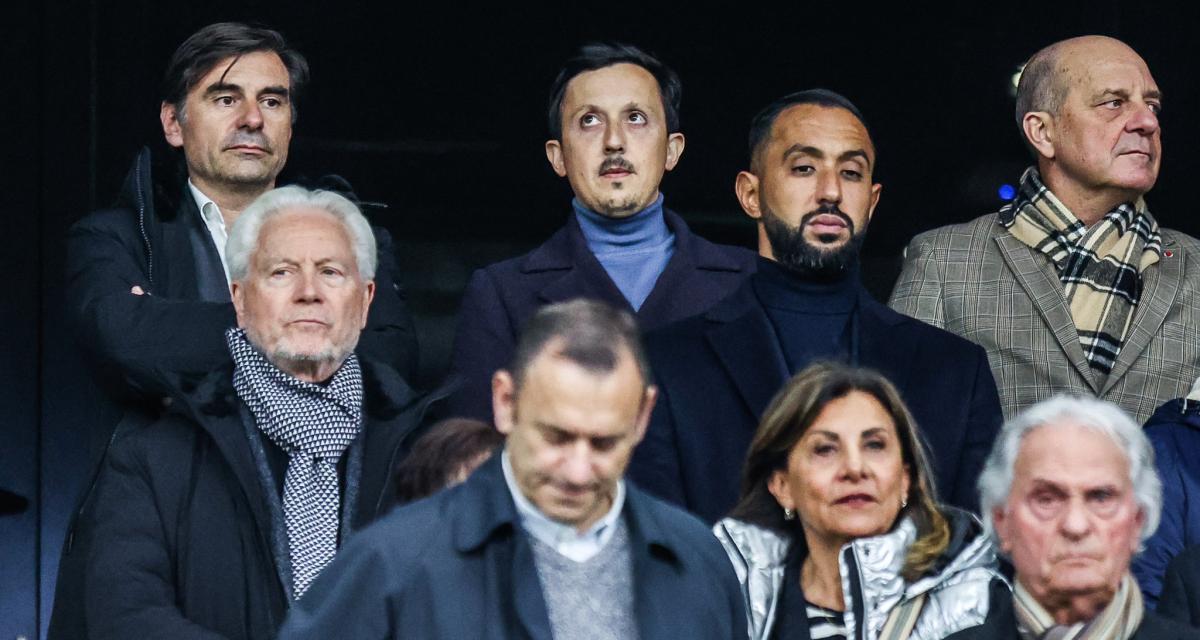 Stéphane Tessier aux côtés de Pablo Longoria et Mehdi Benatia