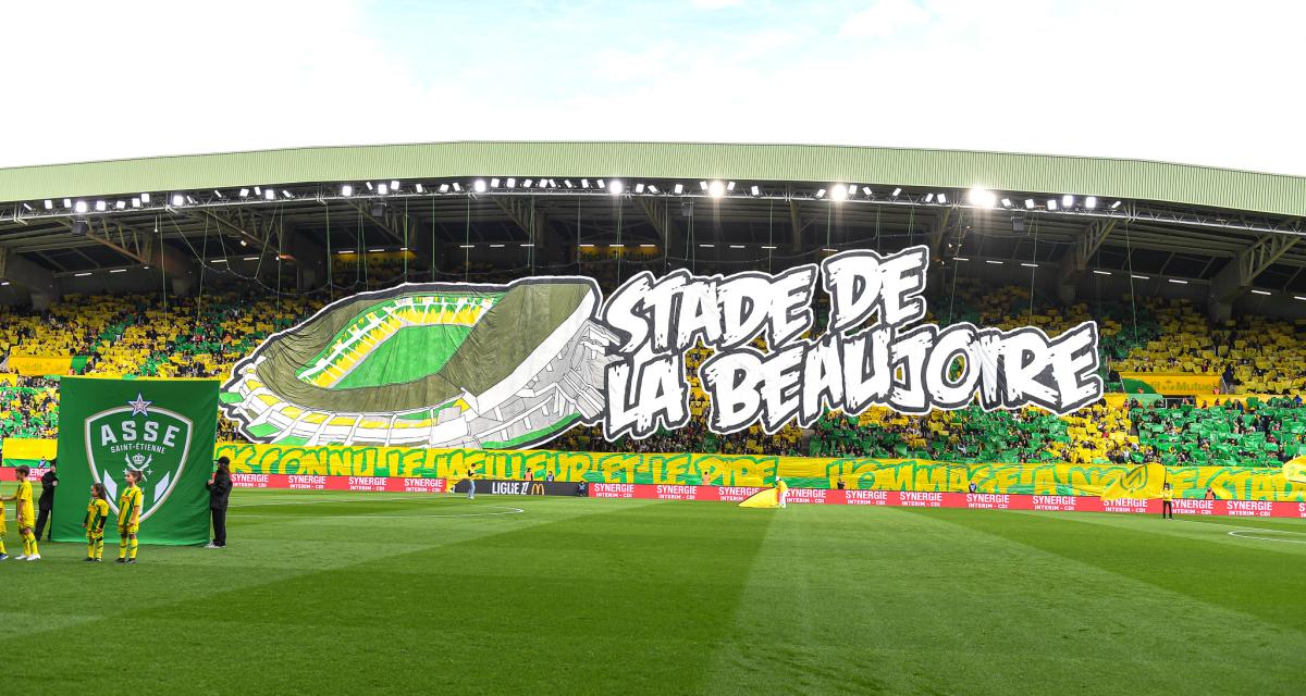 Le tifo des supporters nantais lors de FC Nantes - ASSE