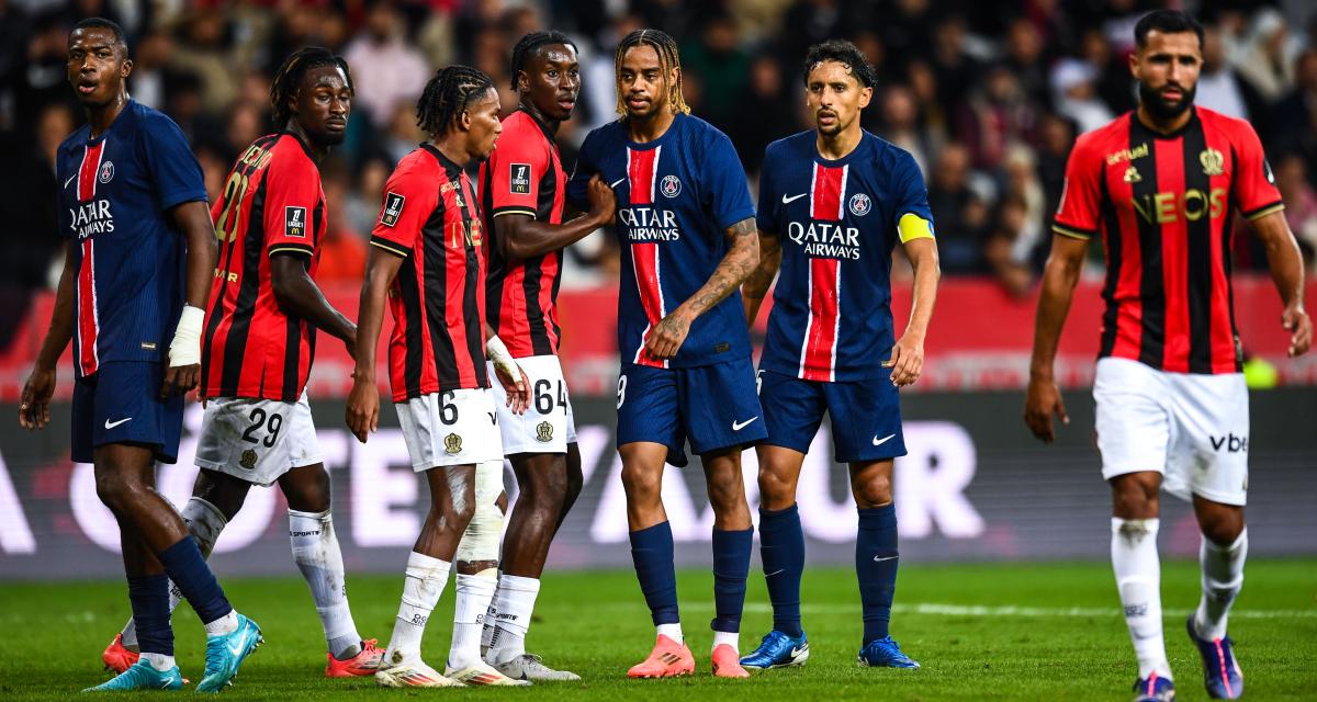 Les joueurs de l'OGC Nice et du PSG 