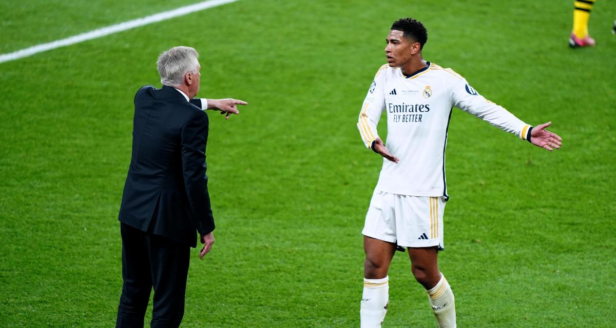 Ancelotti et Bellingham.