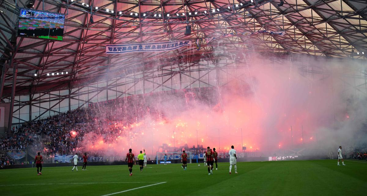 Le virage Sud du Vélodrome face à Nice