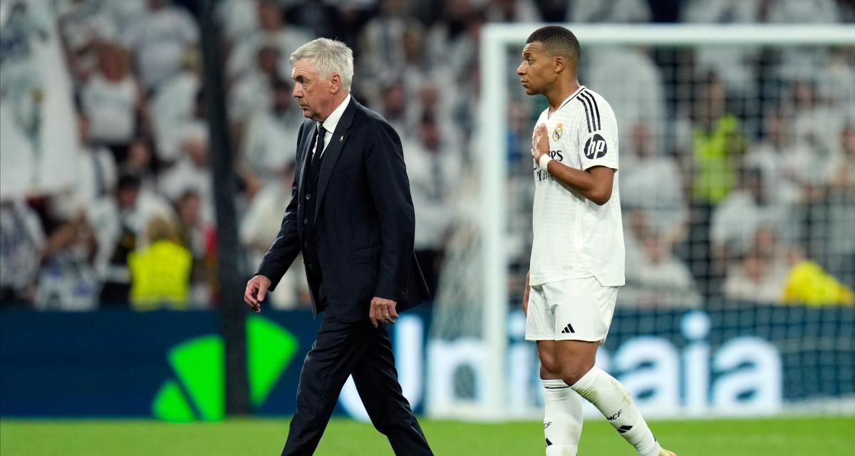 Ancelotti et Mbappé.