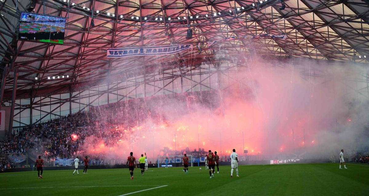 Virage sud du Vélodrome lors d'OM-Nice