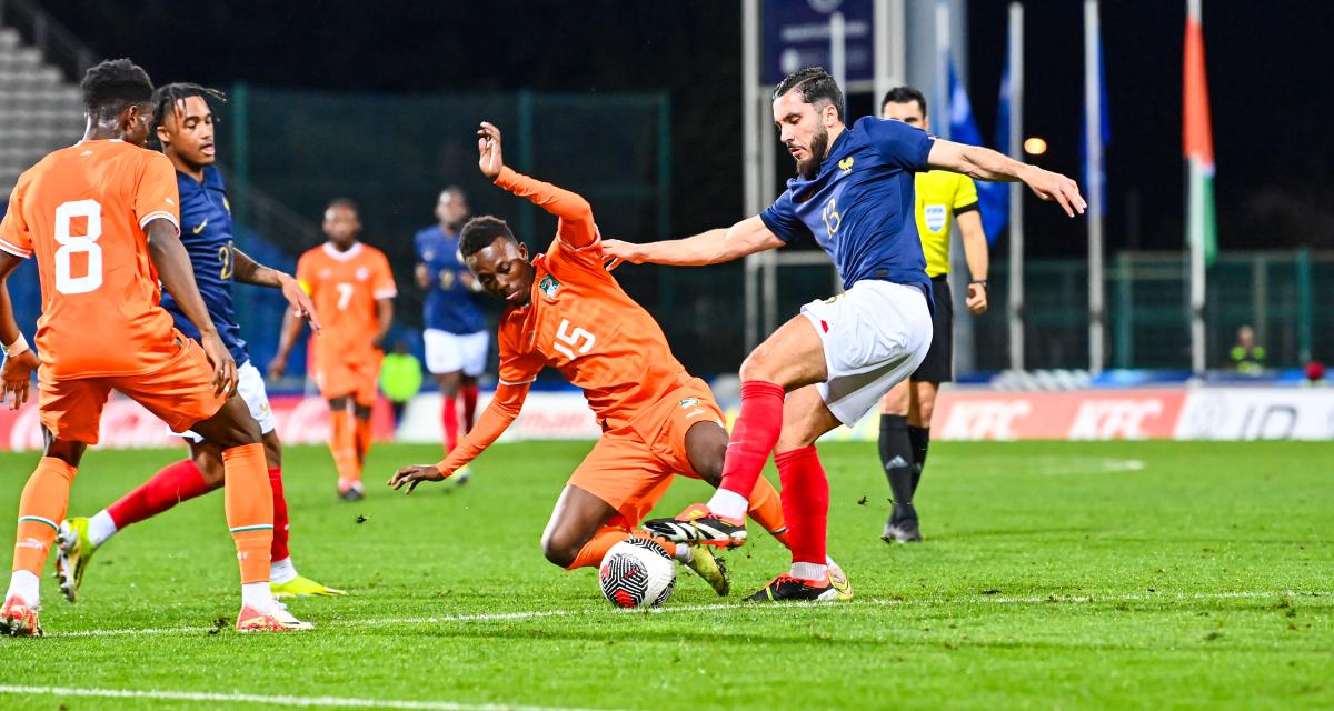 Mohamed Zougrana, ici à la lutte avec Rayan Cherki chez les Espoirs...