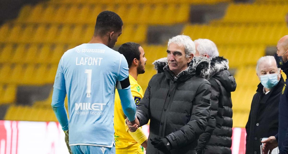 Alban Lafont et Raymond Domenech