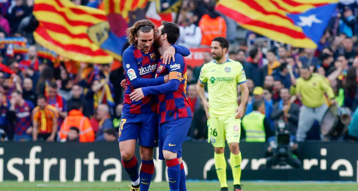 FC Barcelone : Griezmann se distingue au nez et à la barbe de Messi
