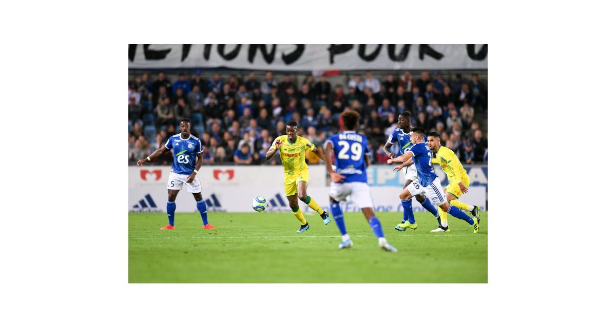 Résultat Ligue 1 : le FC Nantes bascule devant face au RC Strasbourg (1-0, mi-temps)