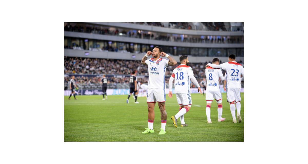 Résultat Ligue 1 : Depay donne l'avantage à l'OL face aux Girondins (1-0, mi-temps)