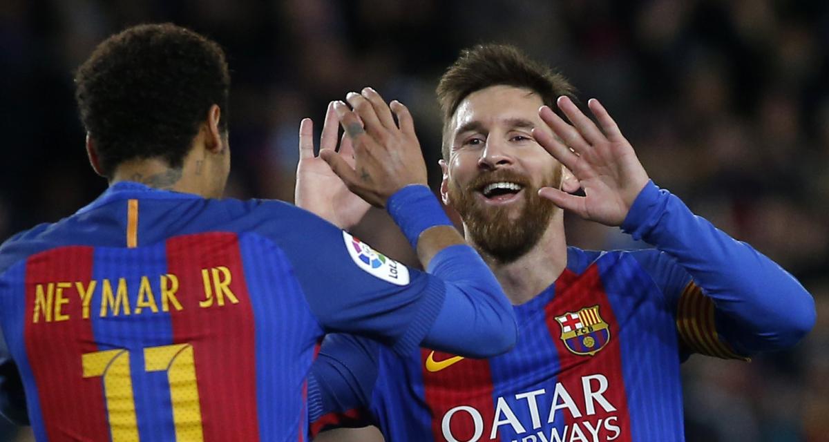 Messi et Naymar sous le maillot du Barça