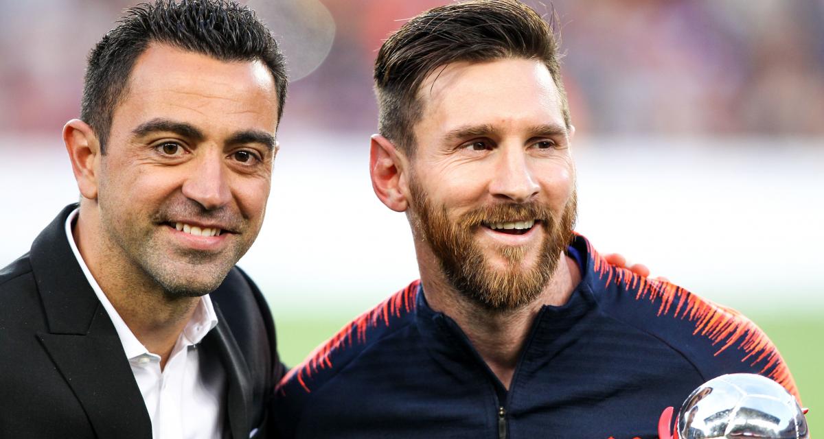 Xavi Hernandez et Lionel Messi