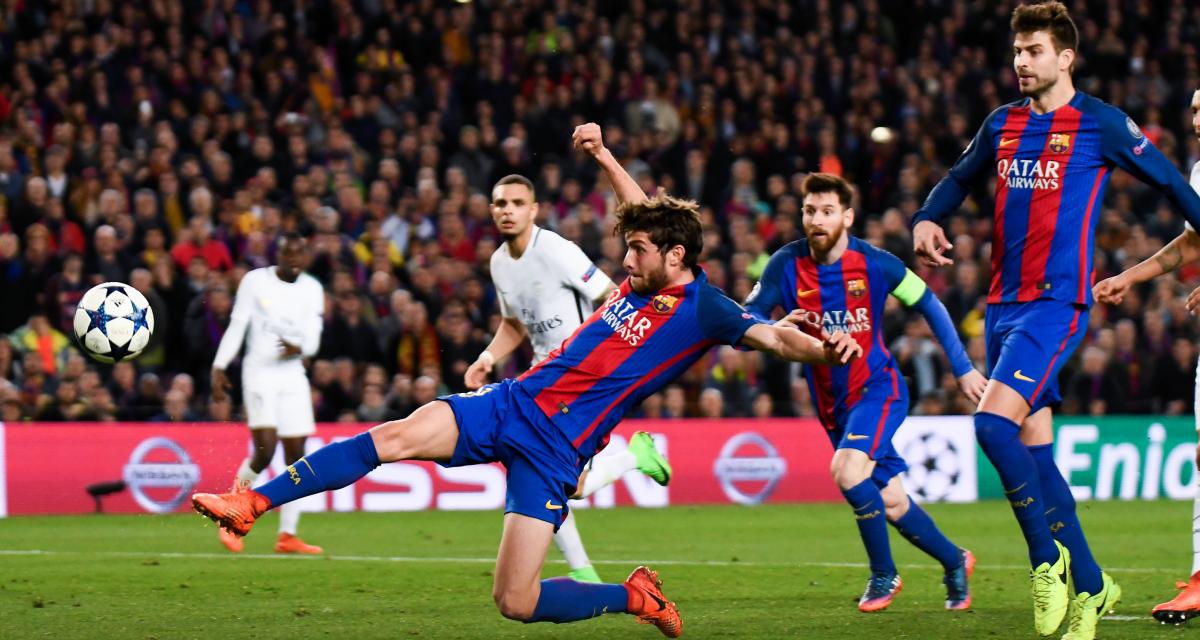 Le sixième but de Sergi Roberto lors de Barça-PSG en 2017
